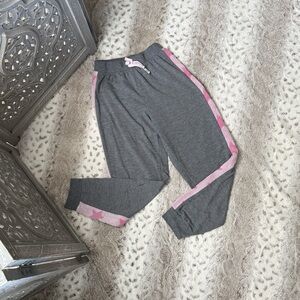 BCBGirls gray sweatpants girls medium pink terrycloth stars girlhoodcore fall